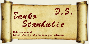 Danko Stankulić vizit kartica